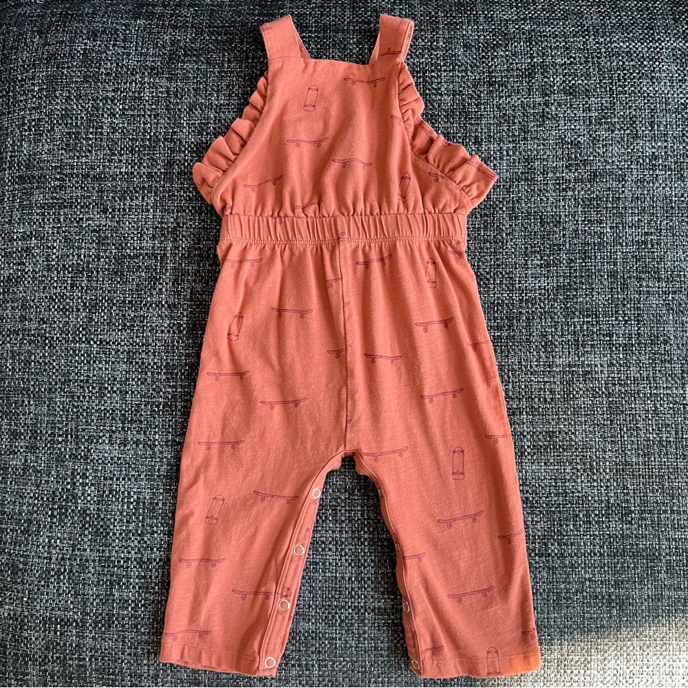 Kate Quinn Ruffle Bib Long Jumpsuit Size 12-18 Months